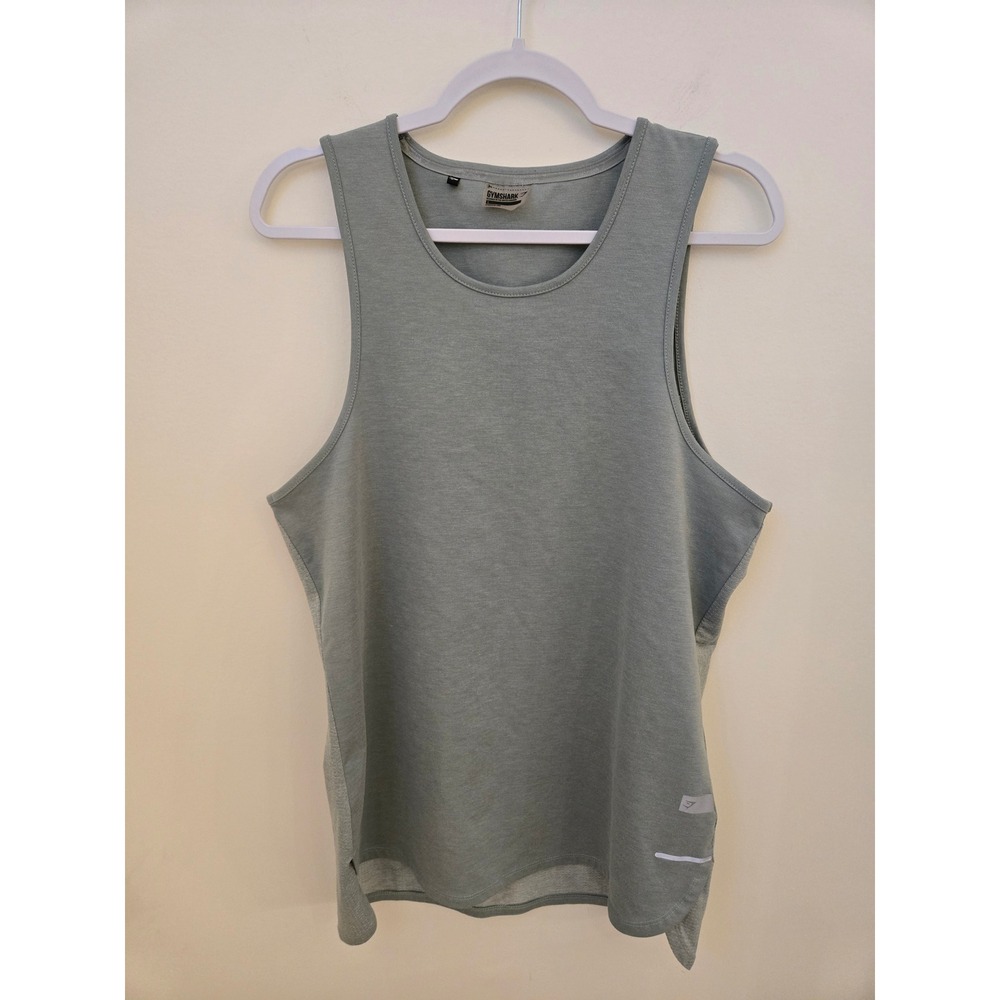 Gymshark Arrival Tank Top Sage Green Sleeveless Workout Gym Shirt Size Large